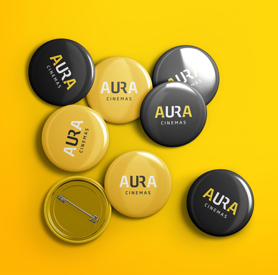 Aura cinemas branding - unleash your expressions-tagline