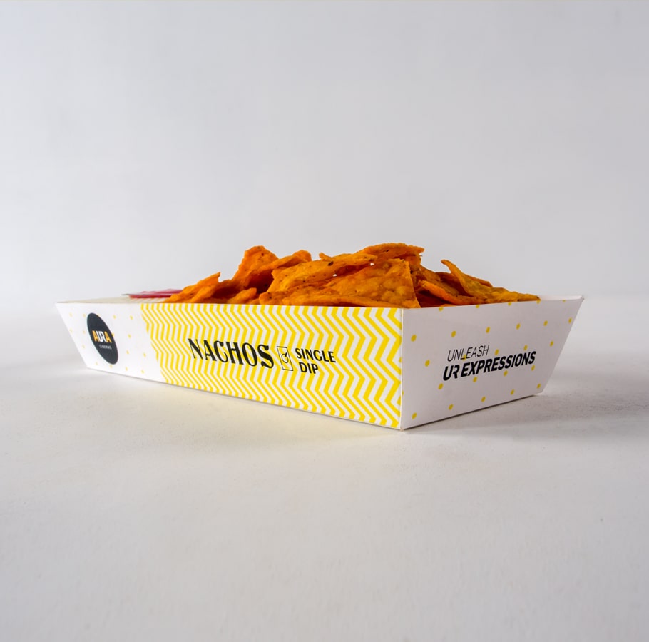 Nachos packaging design for Aura cinemas