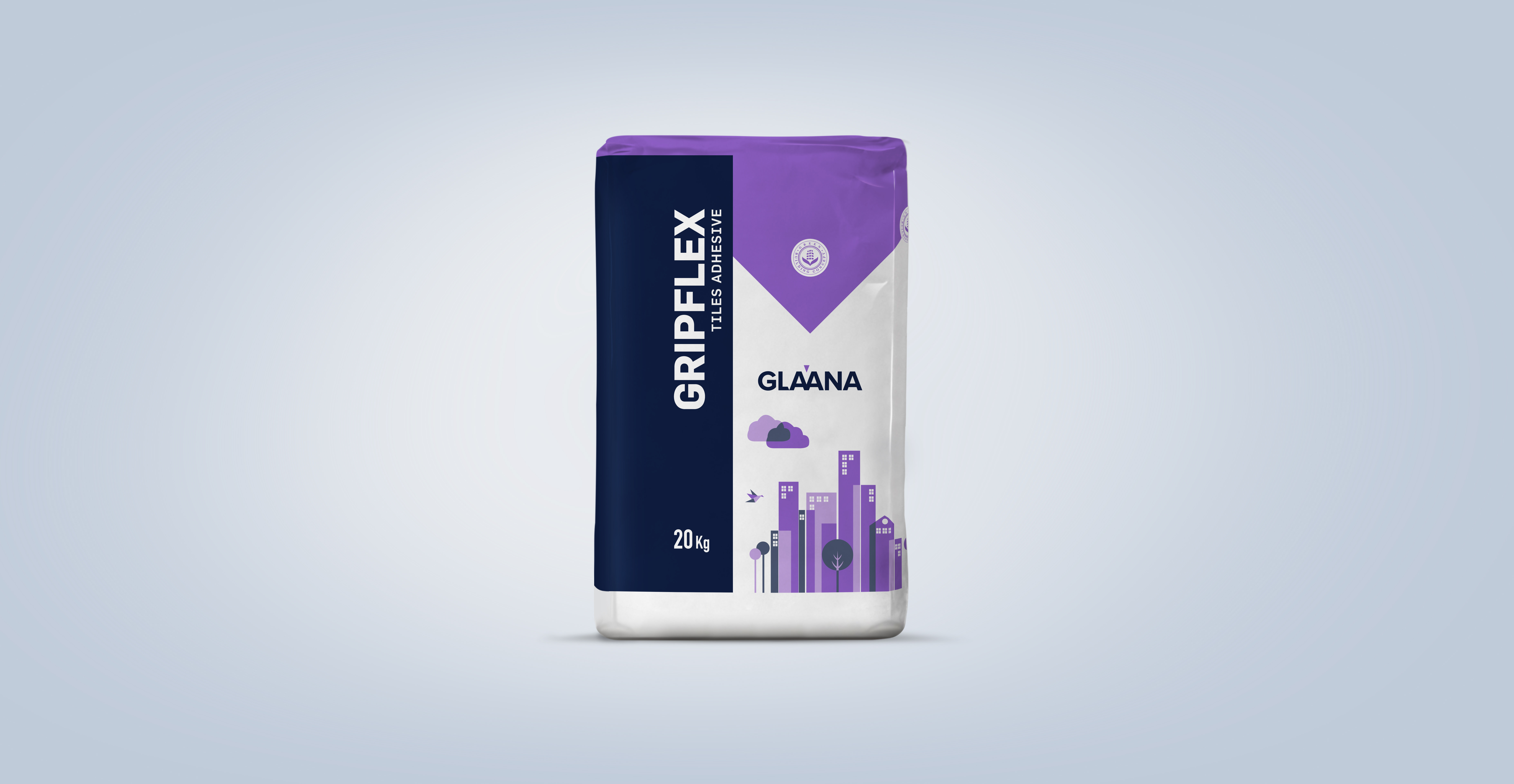 Glaana packaging design-Gripflex tiles adhesive