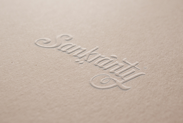 Sankranty packaging design: Logo embossing