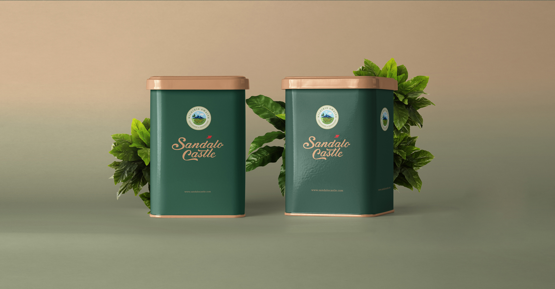 Sandalo Castle resort Nilgiri branding: Tea powder gift packaging design