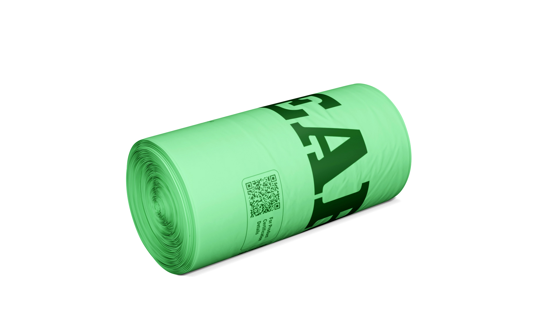 Spool design for Centroid Polymer Technologies featuring black elastomer material with branding, QR code, and contact details, emphasizing expertise in elastomers and engineering plastics