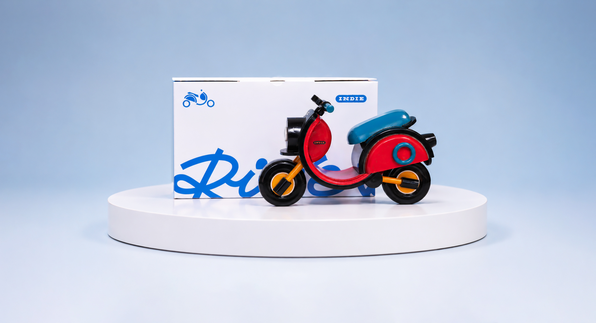 River scooter toy packaging with structural box design